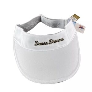 NEW with Tags Wake Forest Demon Deacons Script Logo Visor Hat Adult Adjustable